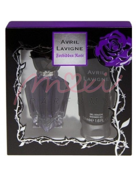 Avril Lavigne Forbidden Rose, SET: Parfémovaná voda 15ml + Sprchový gél 50ml