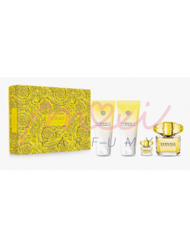 Versace Yellow Diamond SET: Toaletní voda 90ml + Toaletní voda 5ml + Tělové mléko 100ml + Sprchový gél 100ml