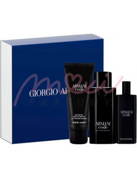 Giorgio Armani Black Code 2023 SET: Toaletní voda 75ml + Toaletní voda 15ml + Sprchový gél 75ml