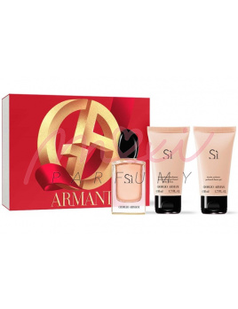 Giorgio Armani Si SET: Parfémovaná voda 50ml + Tělové mléko 50ml + Sprchový gél 50ml