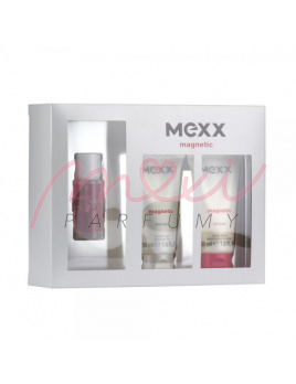 Mexx Magnetic Woman, Edt 15ml + 50ml Sprchový gél + 50ml tělové mléko